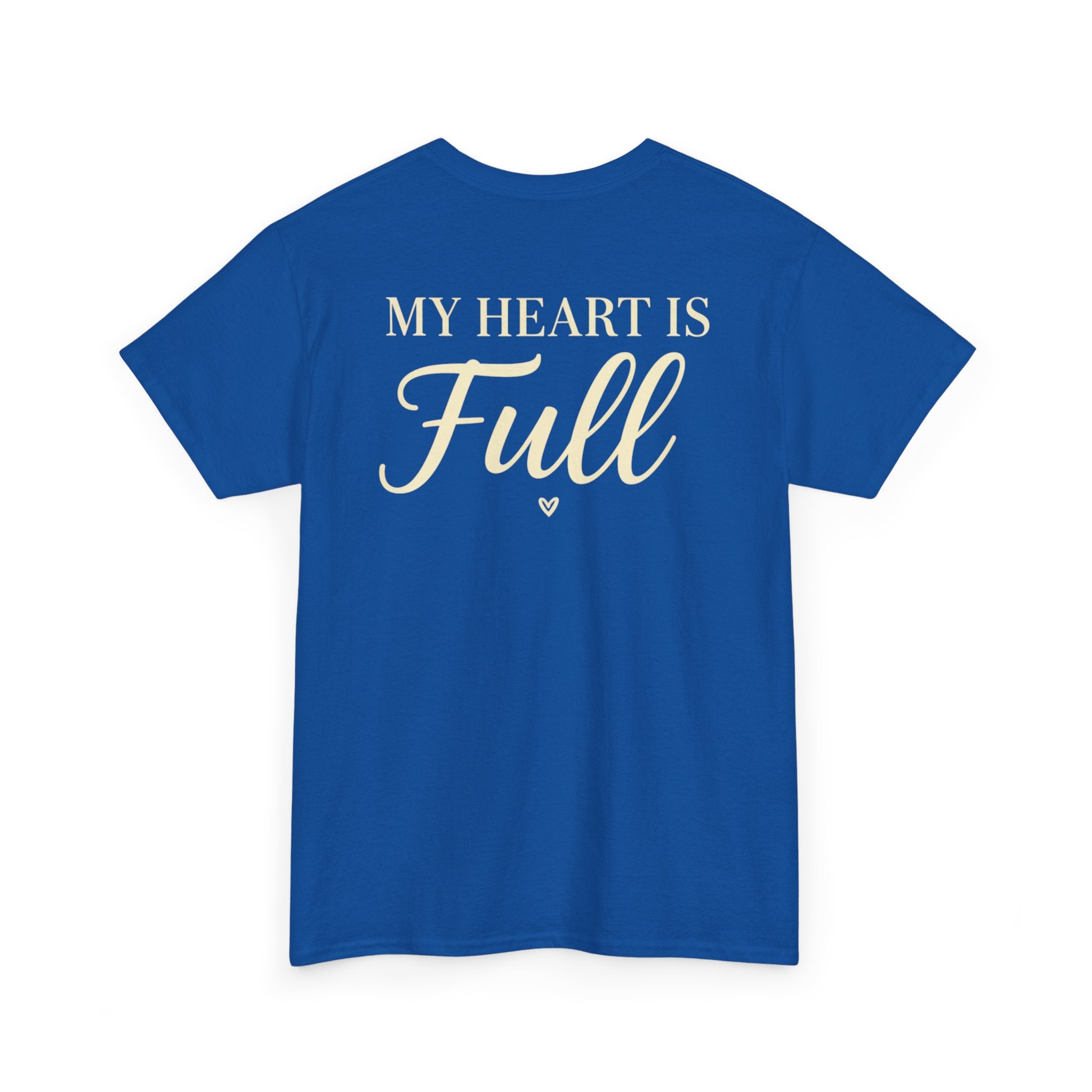 Mom The Real Queen T-Shirt – Gold Crown Mother’s Day Tee (“My Heart Is Full” on Back)