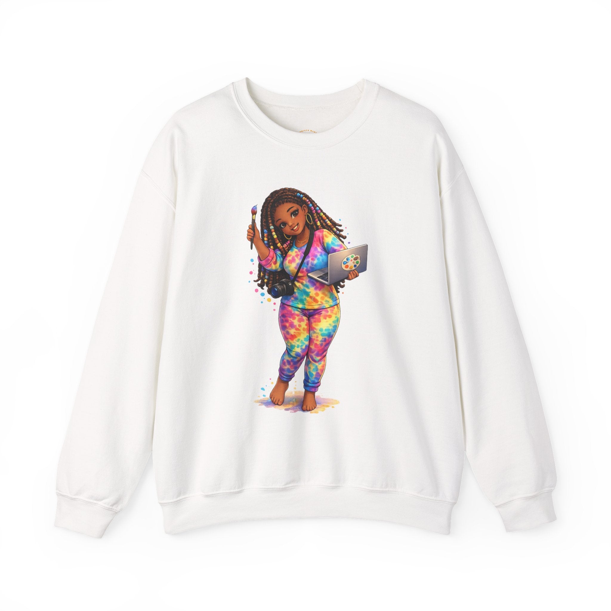 The Muse Graphic Sweatshirt | Creative Black Girl Art Crewneck