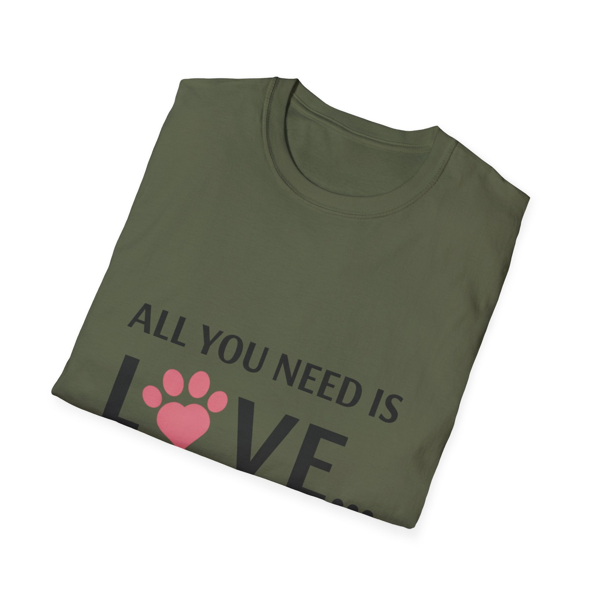 Pit Bull Love T-Shirt — "All You Need Is Love... and a Pit Bull" Dog Lover Tee