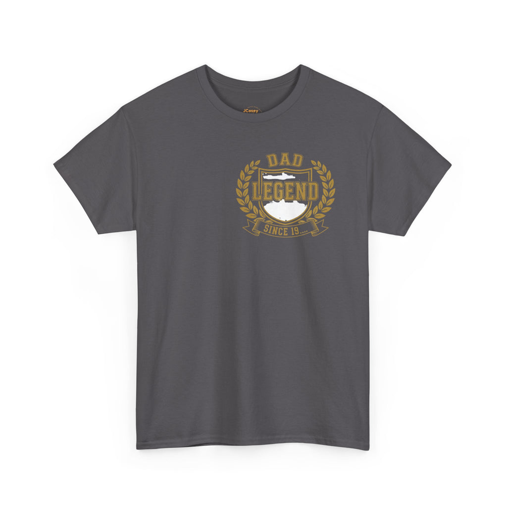 Proud Dad T‑Shirt — "Proud Dad, My Greatest Title" Baby Footprint Tee