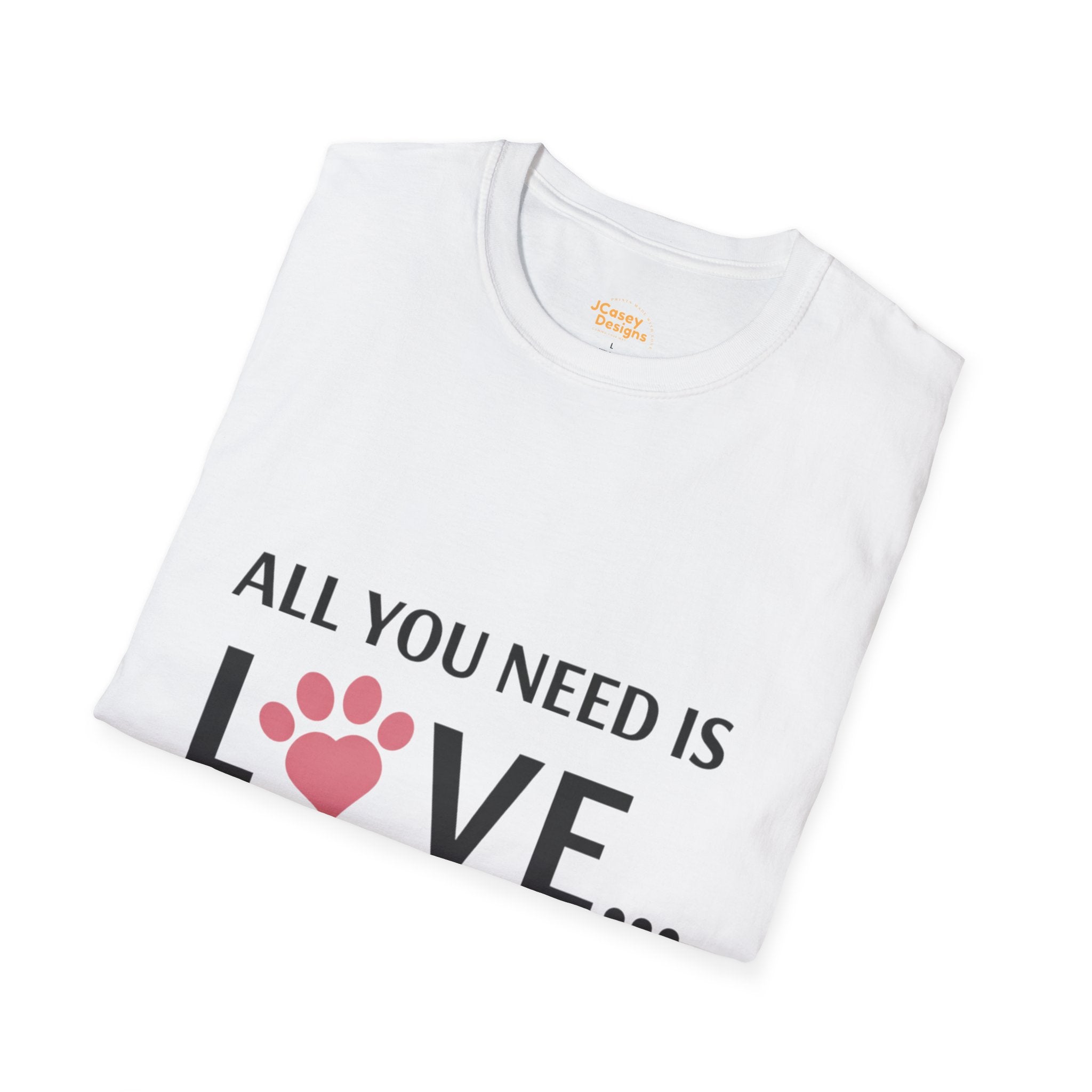 Pit Bull Love T-Shirt — "All You Need Is Love... and a Pit Bull" Dog Lover Tee