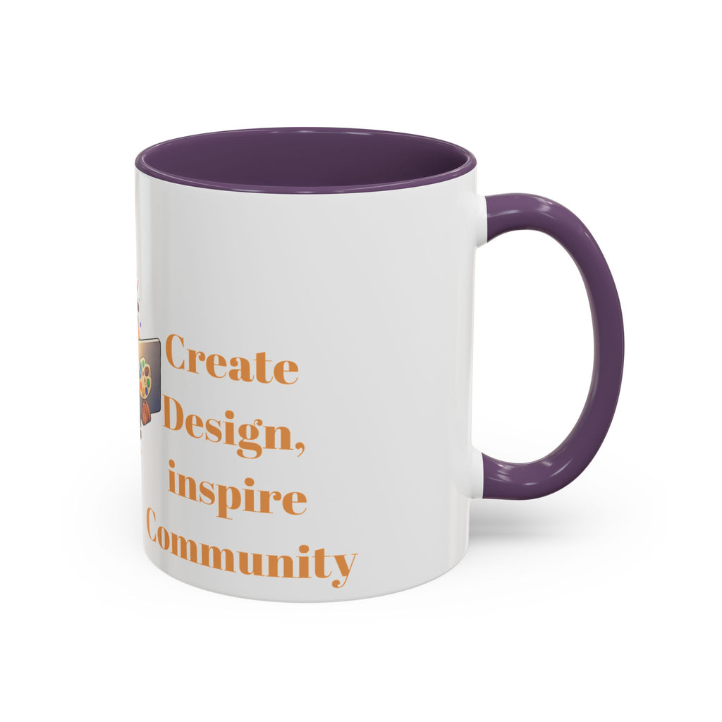 The Muse Creative Accent Mug – Gold Text Design (11oz)
