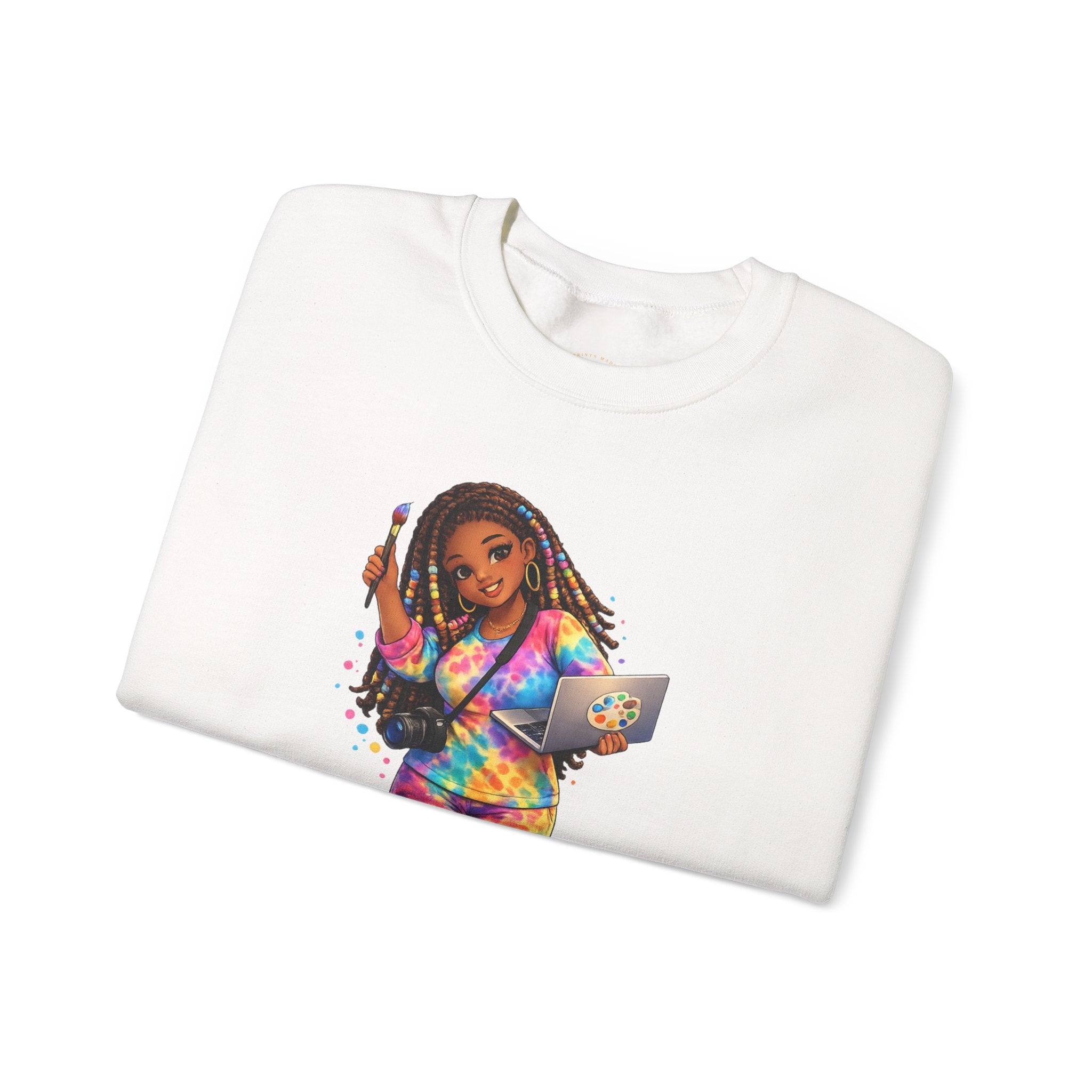 The Muse Graphic Sweatshirt | Creative Black Girl Art Crewneck