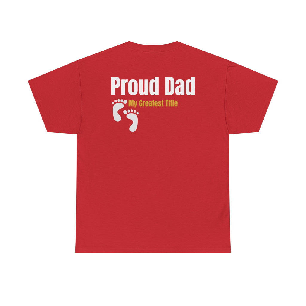 Proud Dad T‑Shirt — 'My Greatest Title' Retro Fishing Badge Tee