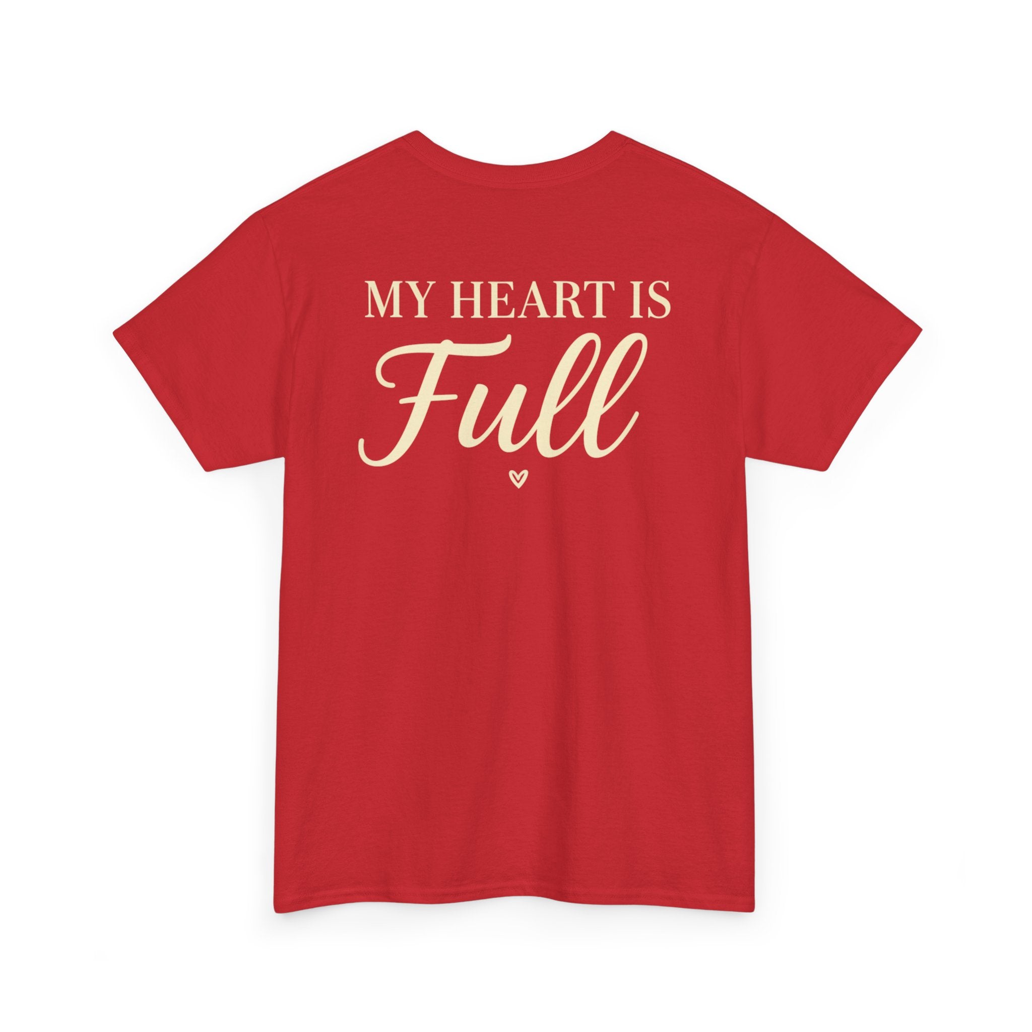 Mom The Real Queen T-Shirt – Gold Crown Mother’s Day Tee (“My Heart Is Full” on Back)