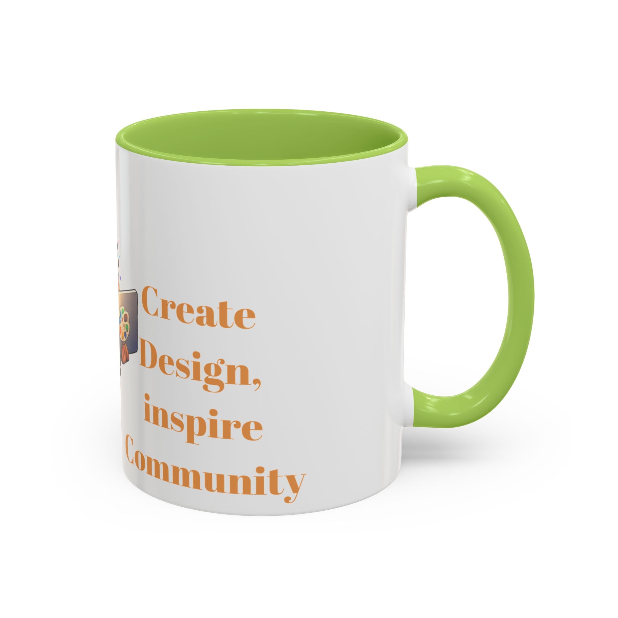 The Muse Creative Accent Mug – Gold Text Design (11oz)