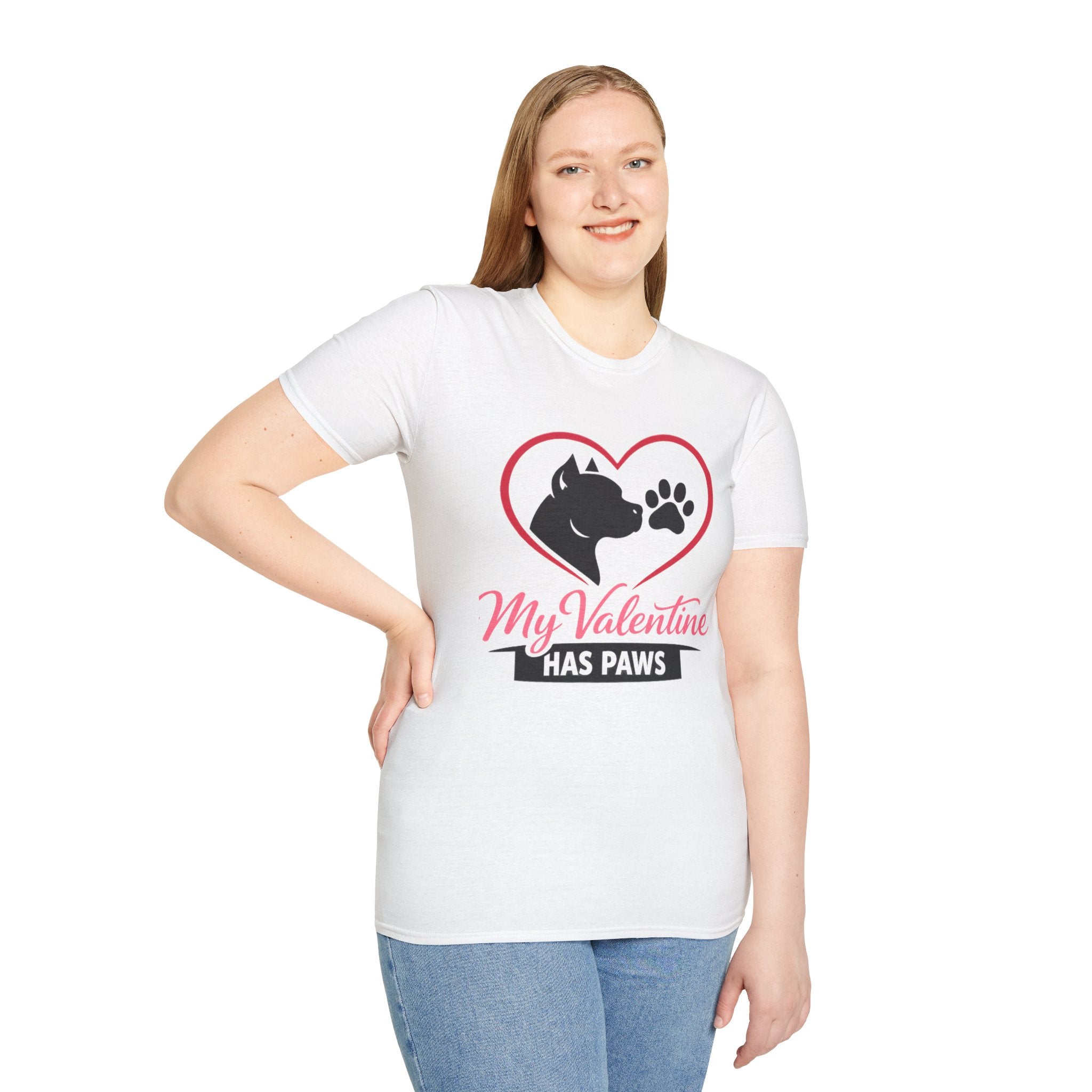 My Valentine Has Paws T-Shirt — Cute Dog Heart Valentine Tee
