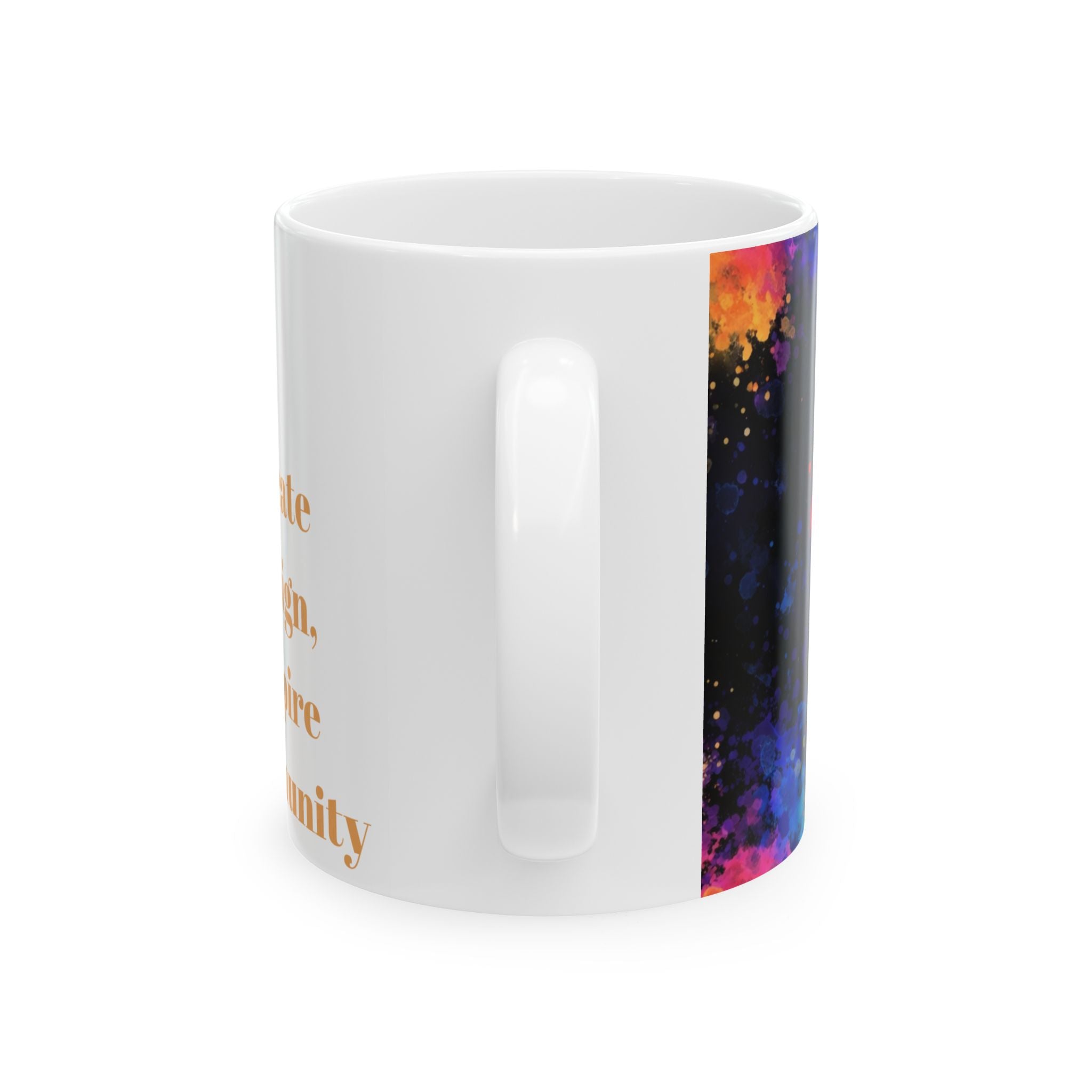 The Muse Creative Chaos Ceramic Mug (11oz) – Full Wrap Paint Splatter Design